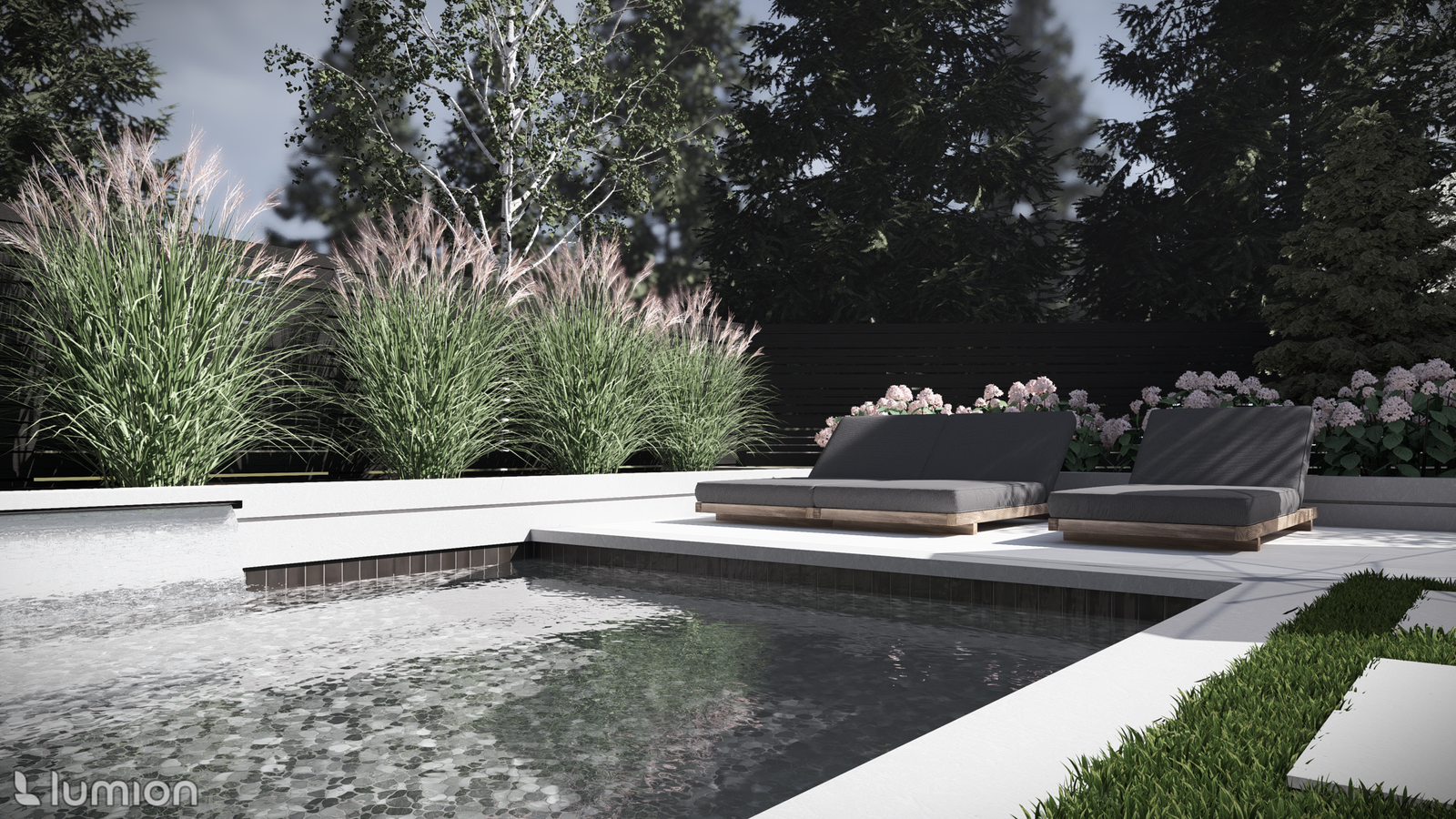 Milton pool permit drawing example for residential backyard pool design